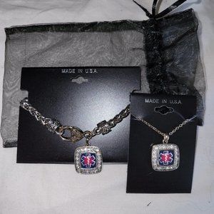EMS Braclet & Necklace Set